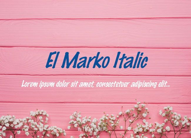 El Marko Italic example